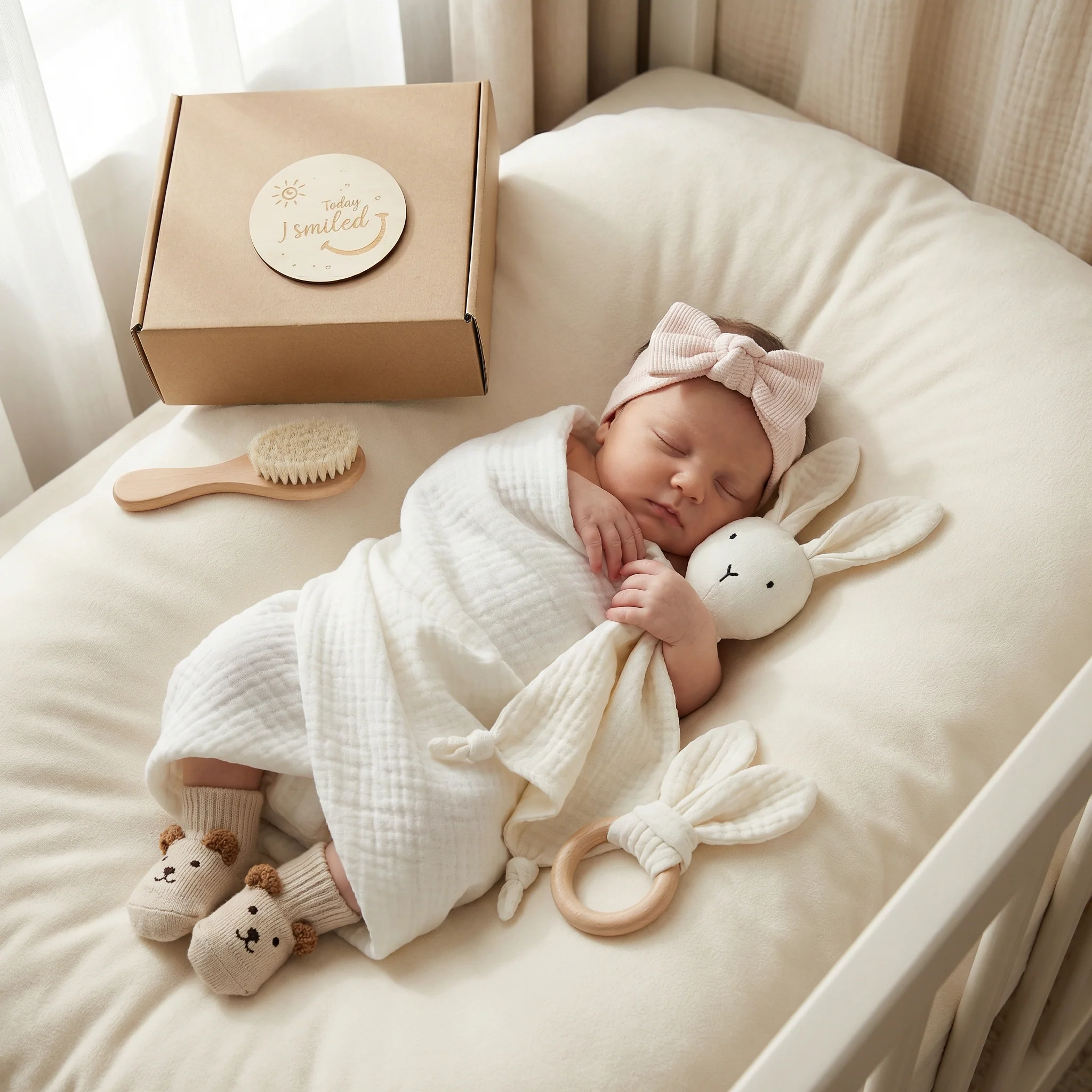 6-Piece Newborn Gift Box Set – Baby Essentials Starter Kit - Image 3