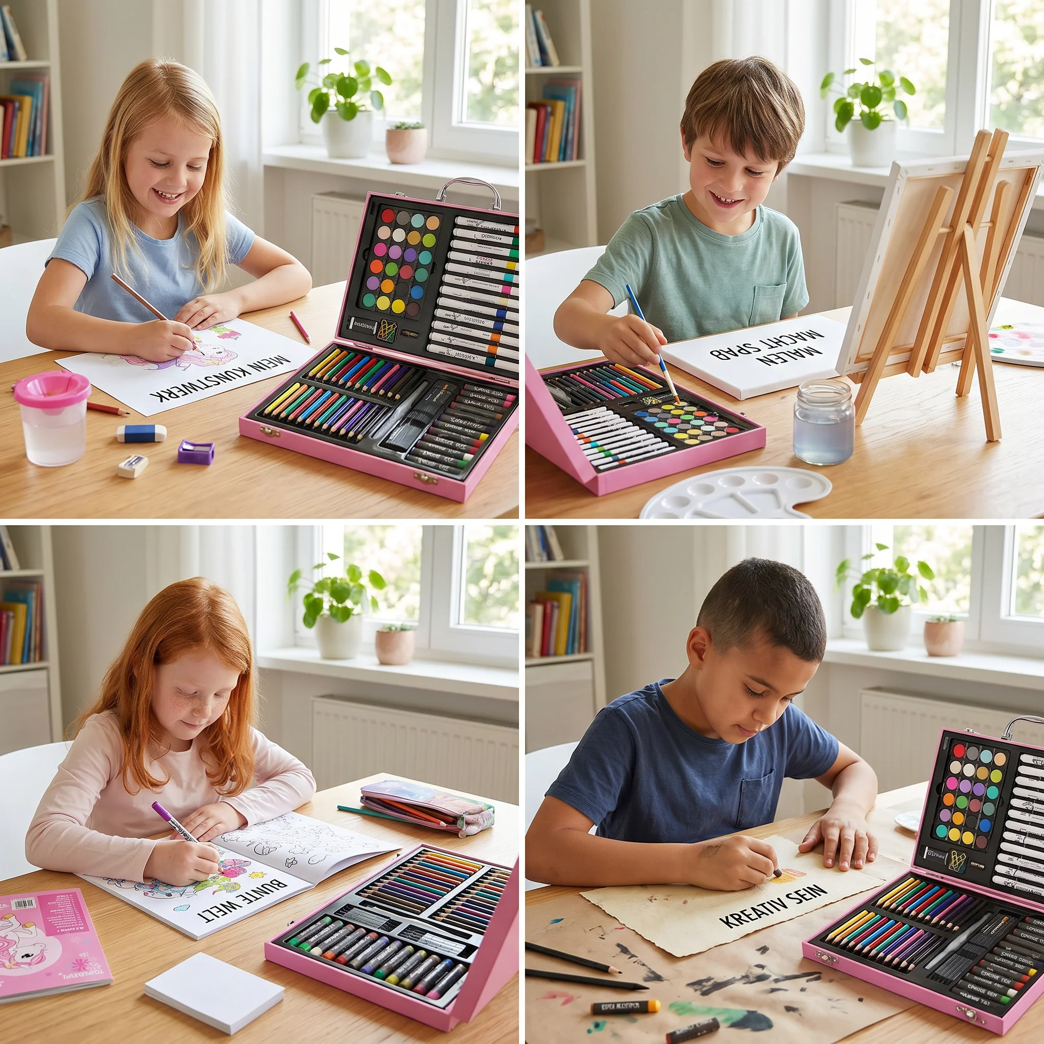 88-Piece Creative Art Case for Little Artists - Image 4