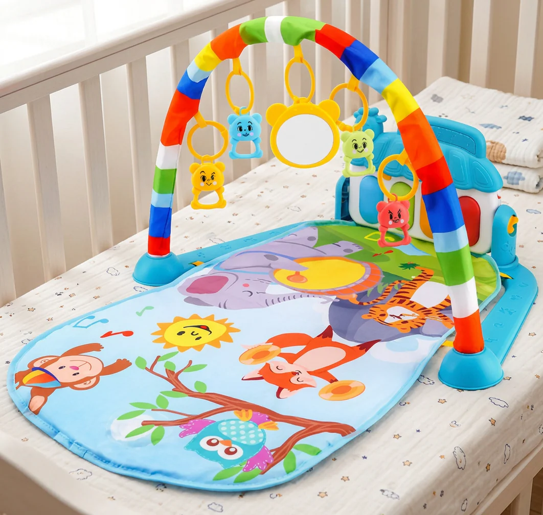 Baby Music Play Gym with Piano– Interactive Sensory Activity Mat (0–24 Months) - Image 12