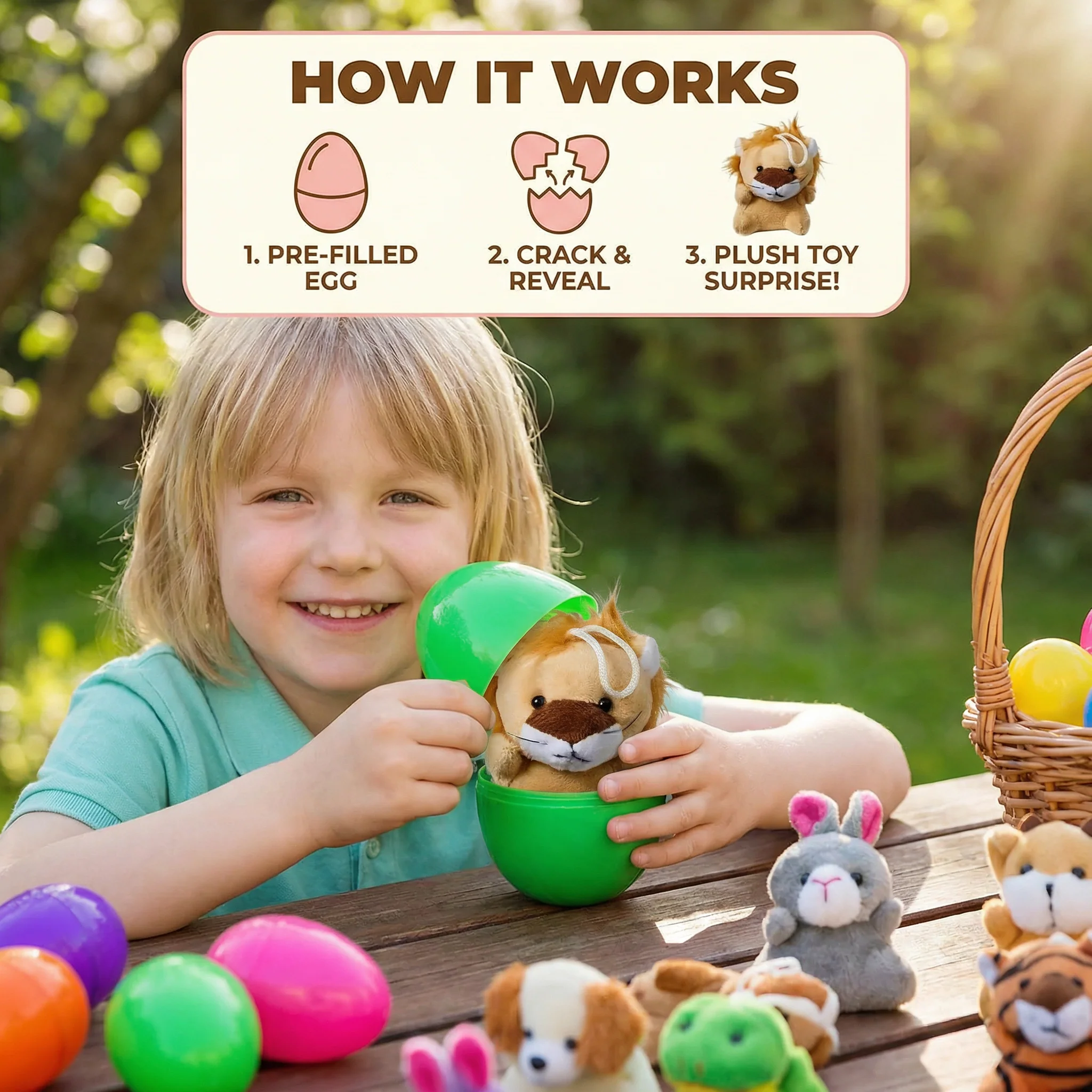 Easter Surprise Eggs with Plush Toys – Pre-Filled Easter Eggs for Kids - Image 3