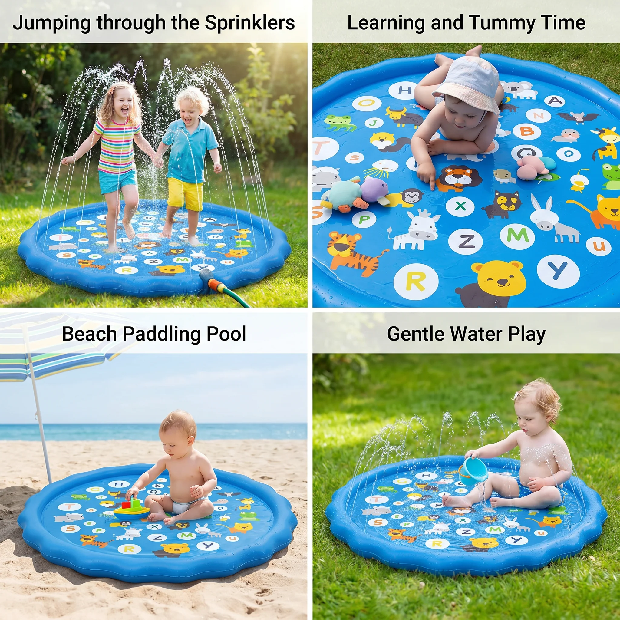 Inflatable Kids Splash Pad with Sprinkler – Outdoor Water Play Mat for Garden & Beach - Image 5