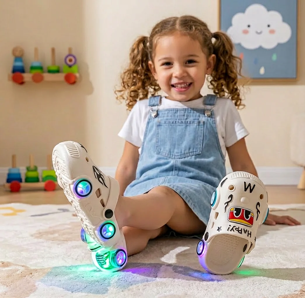 Light-Up Car Kids Slides – Non-Slip Bath Slippers - Image 8