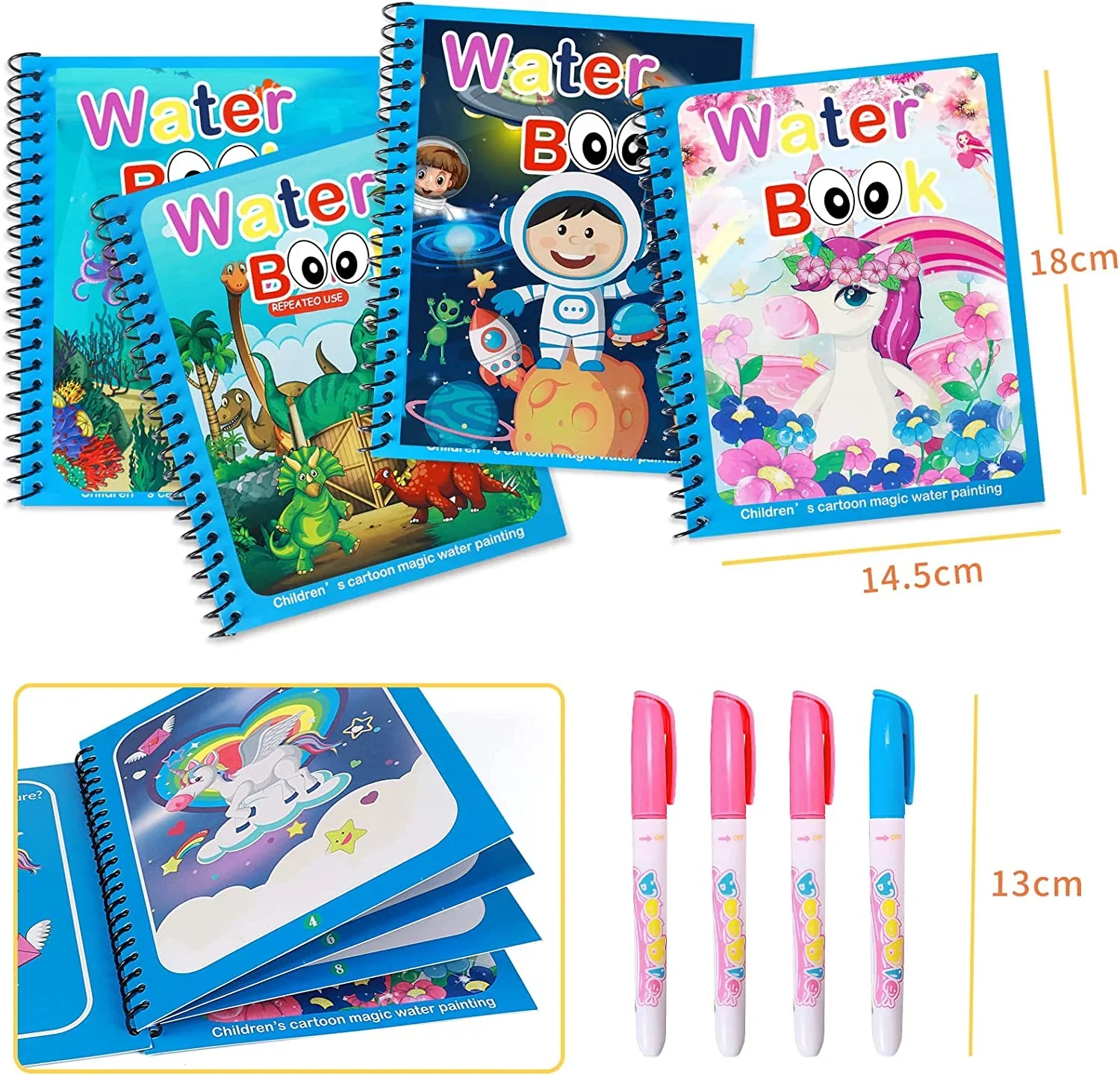 Magic Water Coloring Book – Discover Hidden Drawings - Image 3