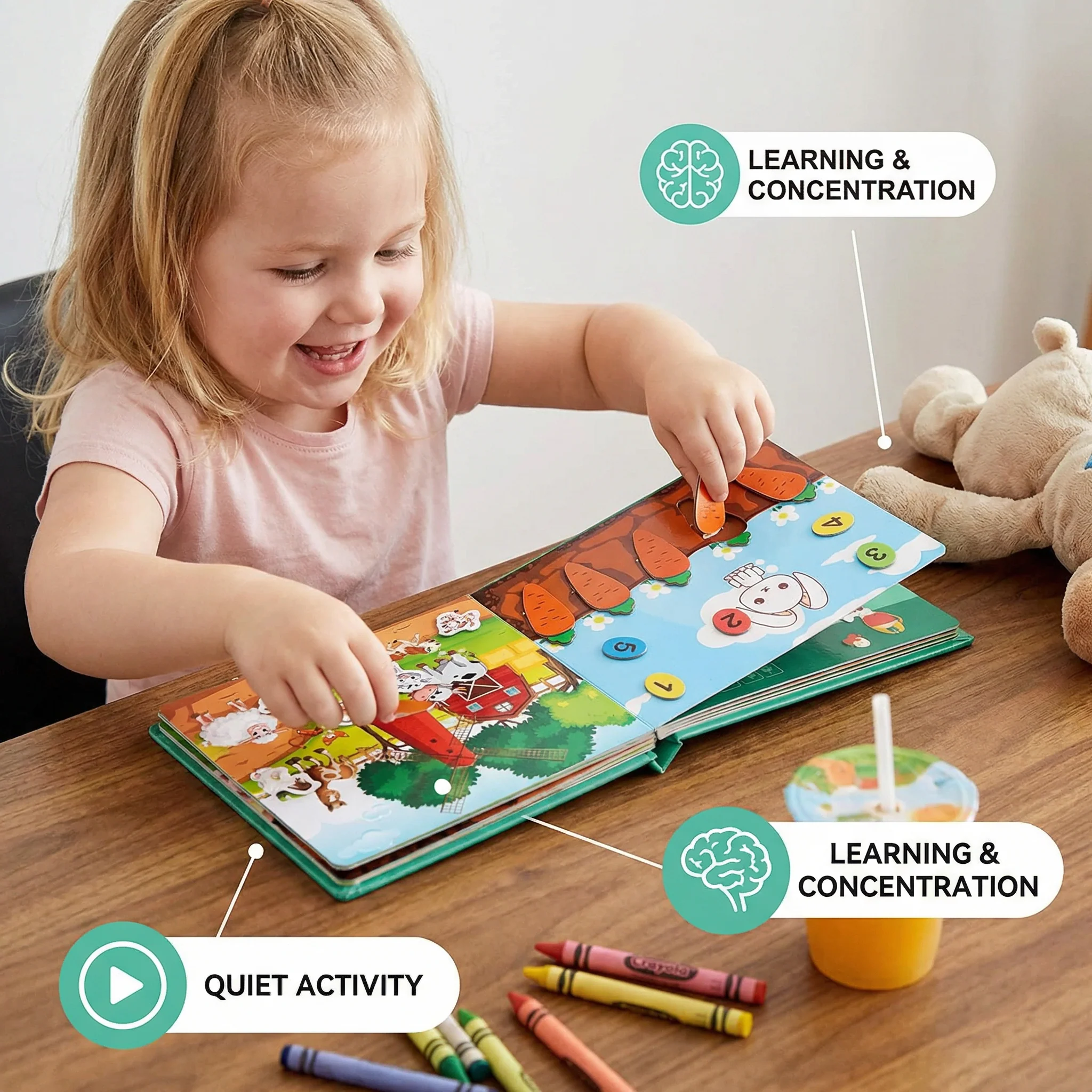 Montessori Reusable Sticker Book for Kids – Learning & Activity Busy Book - Image 3