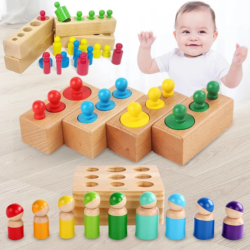 Montessori Wooden Cylinder Puzzle - Image 2