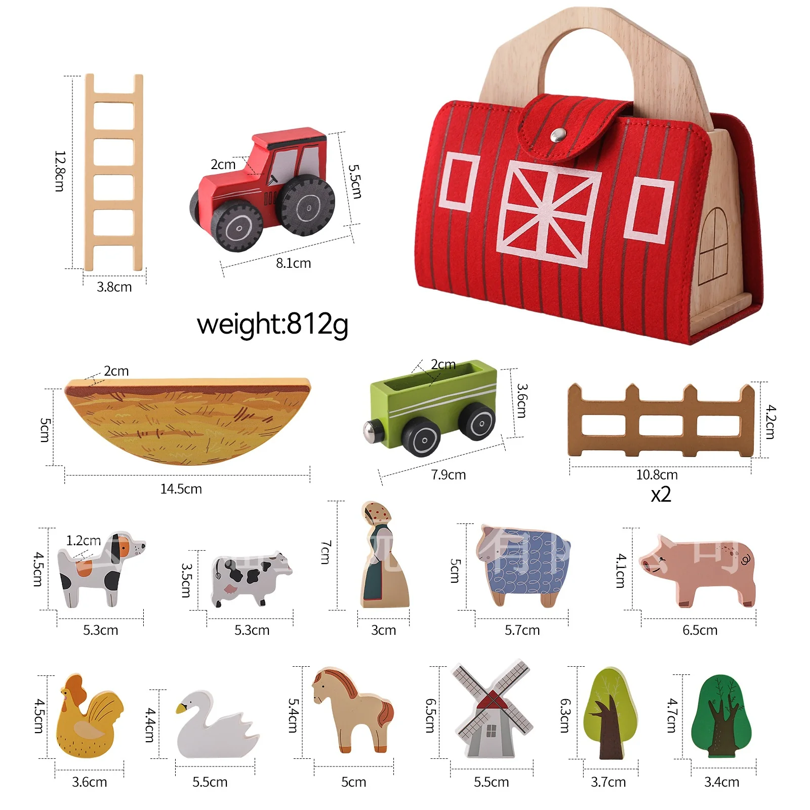 Montessori Wooden & Felt Farm Travel Toy – Perfect for On-the-Go Play - Image 6