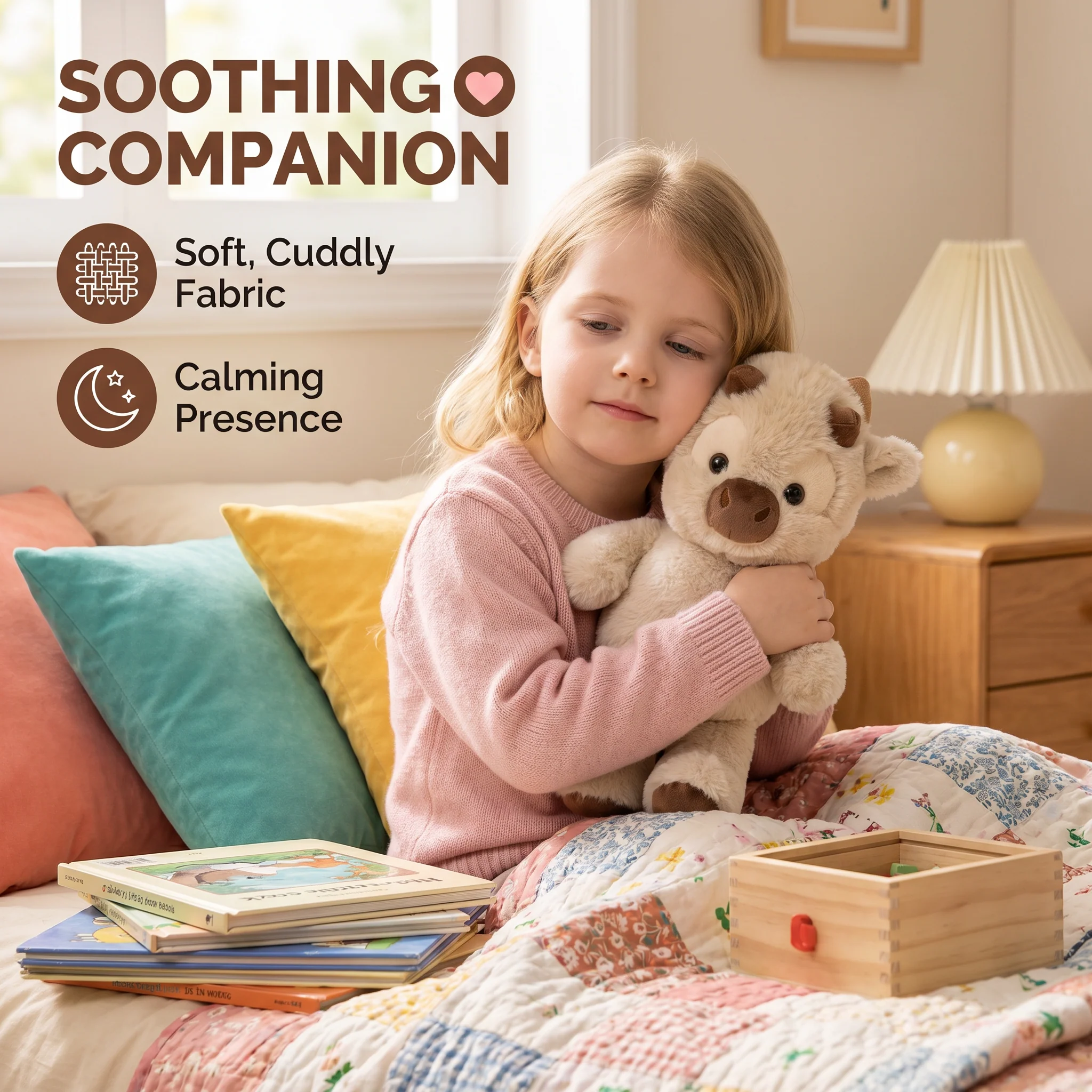 Running Calf Plush Toy – Soft Cartoon Stuffed Animal & Soothing Companion for Kids - Image 3