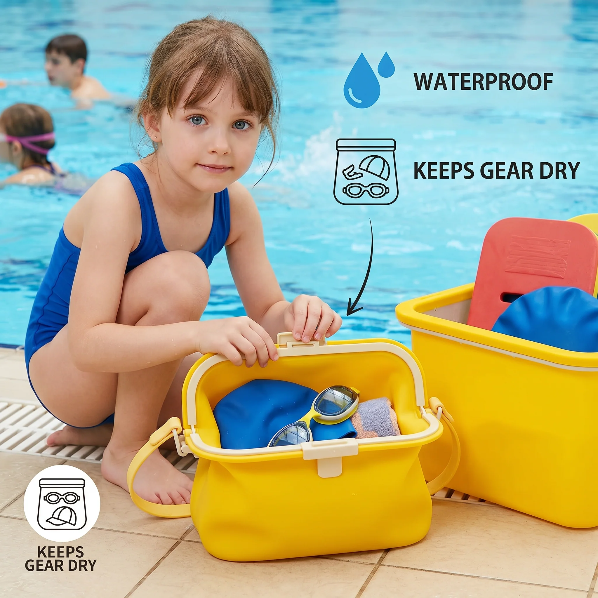 Waterproof silicone storage bag with shoulder strap - Image 3